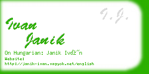 ivan janik business card